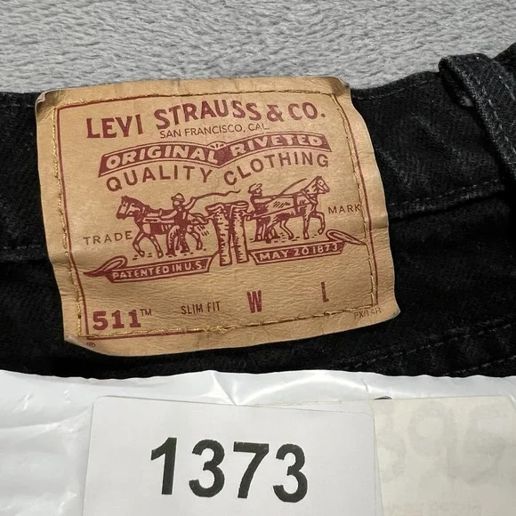 VTG Levis 511 Skirt Womens 8 Black Slim Y2K Mini Grunge Made in USA Denim 90s - Picture 9 of 9